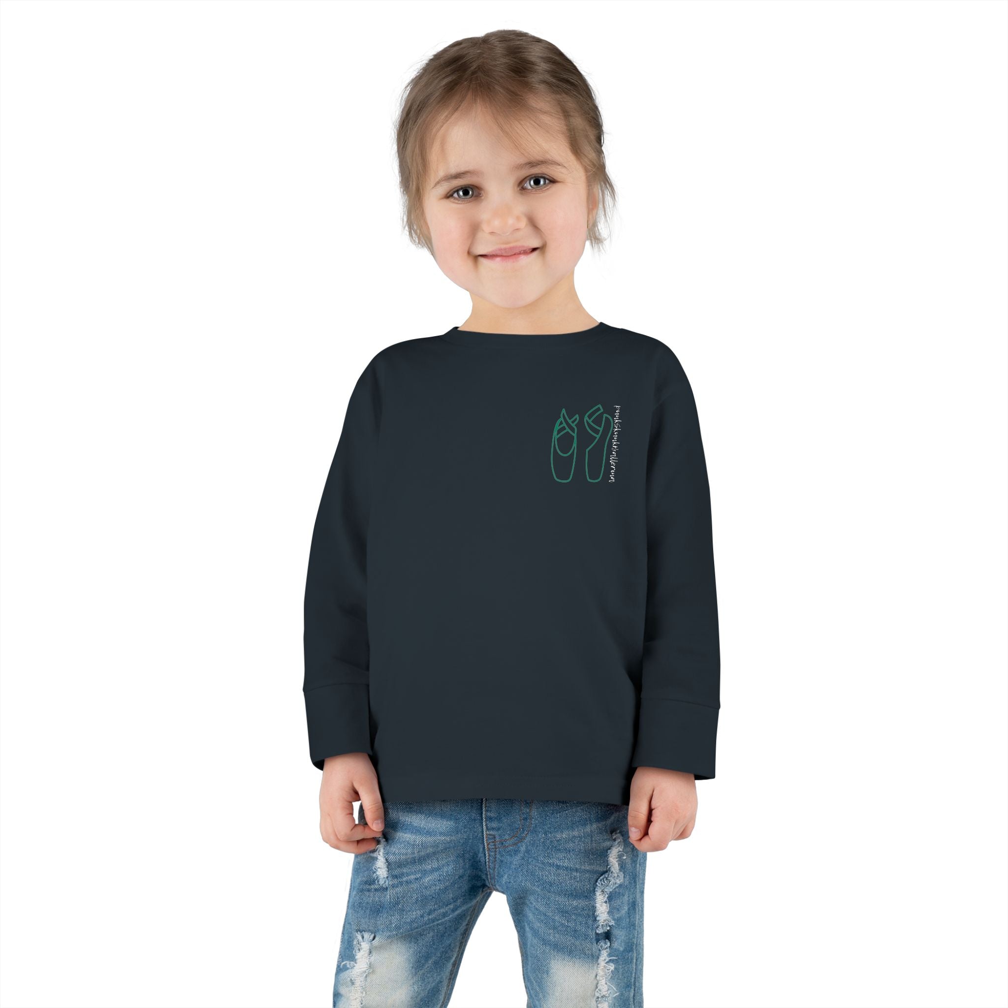 Pointe Shoes Toddler Long Sleeve Tee